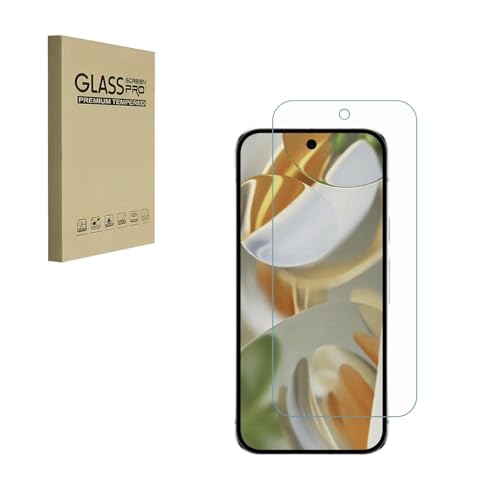 HYGMOCC Entwickelt für Google Pixel 9 Pro, Displayschutzfolie aus gehärtetem Glas, HD klar, 9H Härte, kratzfest, kompatibel mit Schutzhüllen (1 Stück) von HYGMOCC