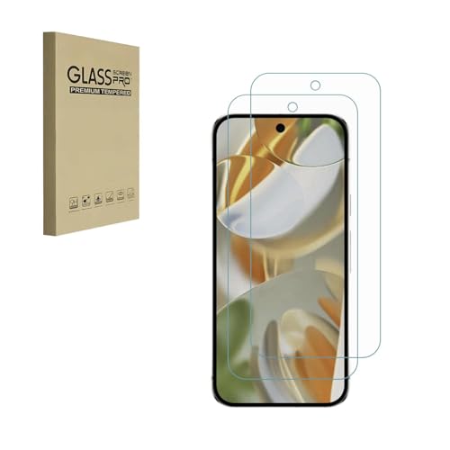 HYGMOCC Entwickelt für Google Pixel 9 Pro Displayschutzfolie aus gehärtetem Glas, HD Clear, 9H Härte, Anti-Scratch, Case Friendly (2 Stück) von HYGMOCC