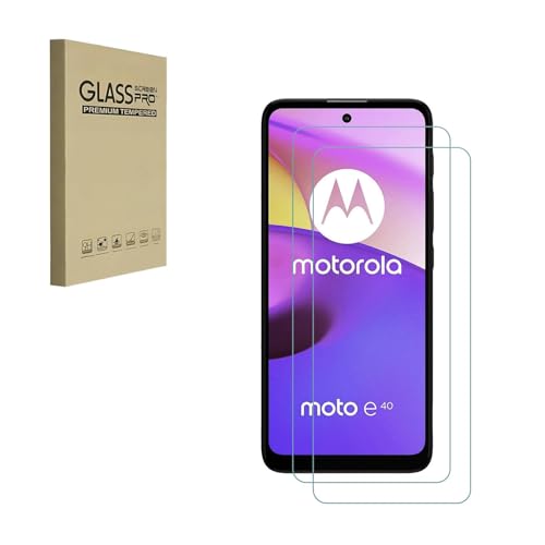 HYGMOCC Entwickelt für Motorola E40 / Moto E40 / Motorola E30 / Moto E30 Displayschutzfolie aus gehärtetem Glas, HD Clear, 9H Härte, Anti-Scratch, Case Friendly (2 Stück) von HYGMOCC