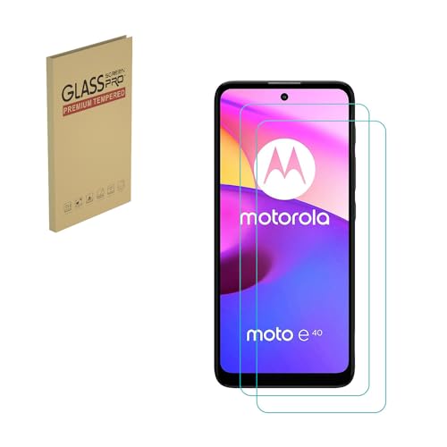 HYGMOCC Entwickelt für Motorola E40 / Moto E40 / Motorola E30 / Moto E30 Displayschutzfolie aus gehärtetem Glas, HD Clear, 9H Härte, Anti-Scratch, Case Friendly (2 Stück) von HYGMOCC