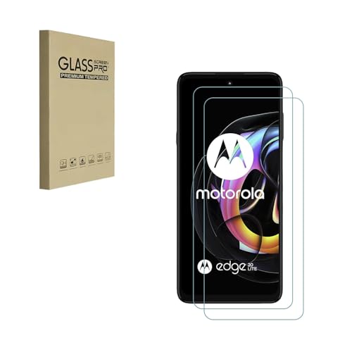 HYGMOCC Entwickelt für Motorola Edge 20 Lite/MOTO Edge 20 Lite Displayschutzfolie aus gehärtetem Glas, HD Clear, 9H Härte, Anti-Scratch, Case Friendly (2 Stück) von HYGMOCC