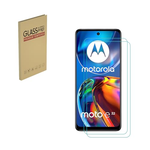 HYGMOCC Entwickelt für Motorola Moto E32 / Moto E32s Panzerglas Displayschutzfolie, Displayschutz aus gehärtetem Glas, kratzfest, blasenfrei, 9H Härte, freundliche Hülle (2 Stück) von HYGMOCC
