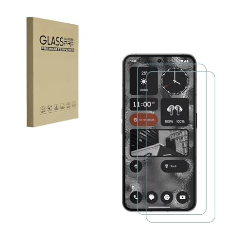 HYGMOCC Entworfen für nichts Phone 2 Displayschutzfolie aus gehärtetem Glas, HD Clear, 9H Härte, Anti-Scratch, Case Friendly (2 Stück) von HYGMOCC