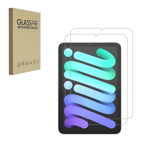 HYGMOCC Kompatibel mit Apple iPad Mini 6 [8,3 Zoll] [2021 Release] Displayschutzfolie aus gehärtetem Glas, kratzfest, blasenfrei, High Definition (2er-Pack) von HYGMOCC