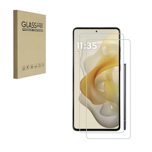 HYGMOCC Kompatibel mit Motorola Moto G Stylus 2024 5G 6,7" Displayschutzfolie aus gehärtetem Glas, einfache Installation 9H Härte blasenfrei HD klar kratzfest (2 Stück) von HYGMOCC