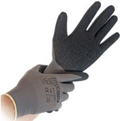 HYGOSTAR Arbeitshandschuh NYLON - SKILL, grau, XXL Nylon-Feinstrickhandschuh, Handfläche und Fingerkuppen mit - 12 Stück (33982) von HYGOSTAR