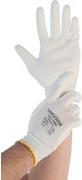 HYGOSTAR Arbeitshandschuh ULTRA FLEX HAND, XS weißer Nylon-Handschuh aus Feinstrick mit PU-Beschichtung - 12 Stück (33817) von HYGOSTAR