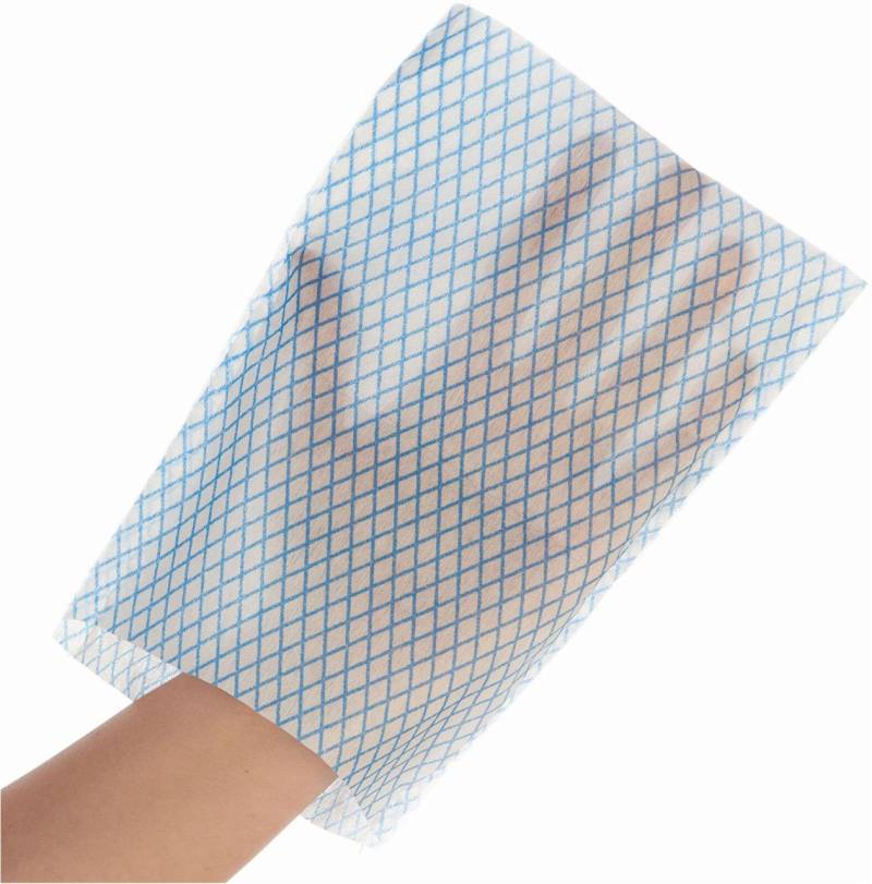 HYGOSTAR Einmal-Waschhandschuh RAUTE Einheitsgröße weiß von HYGOSTAR