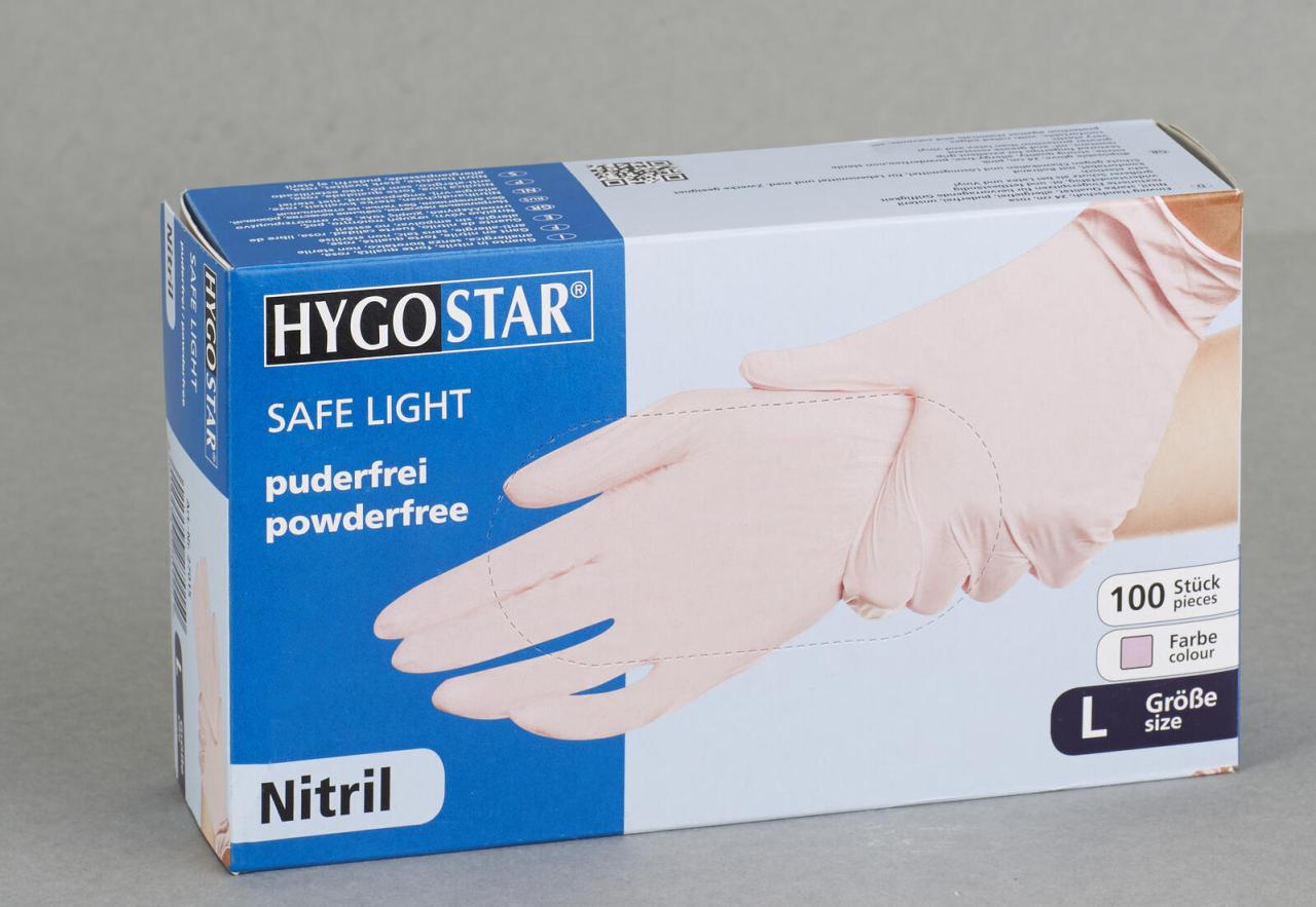 HYGOSTAR Einmalhandschuhe L pink SAFE LIGHT von HYGOSTAR