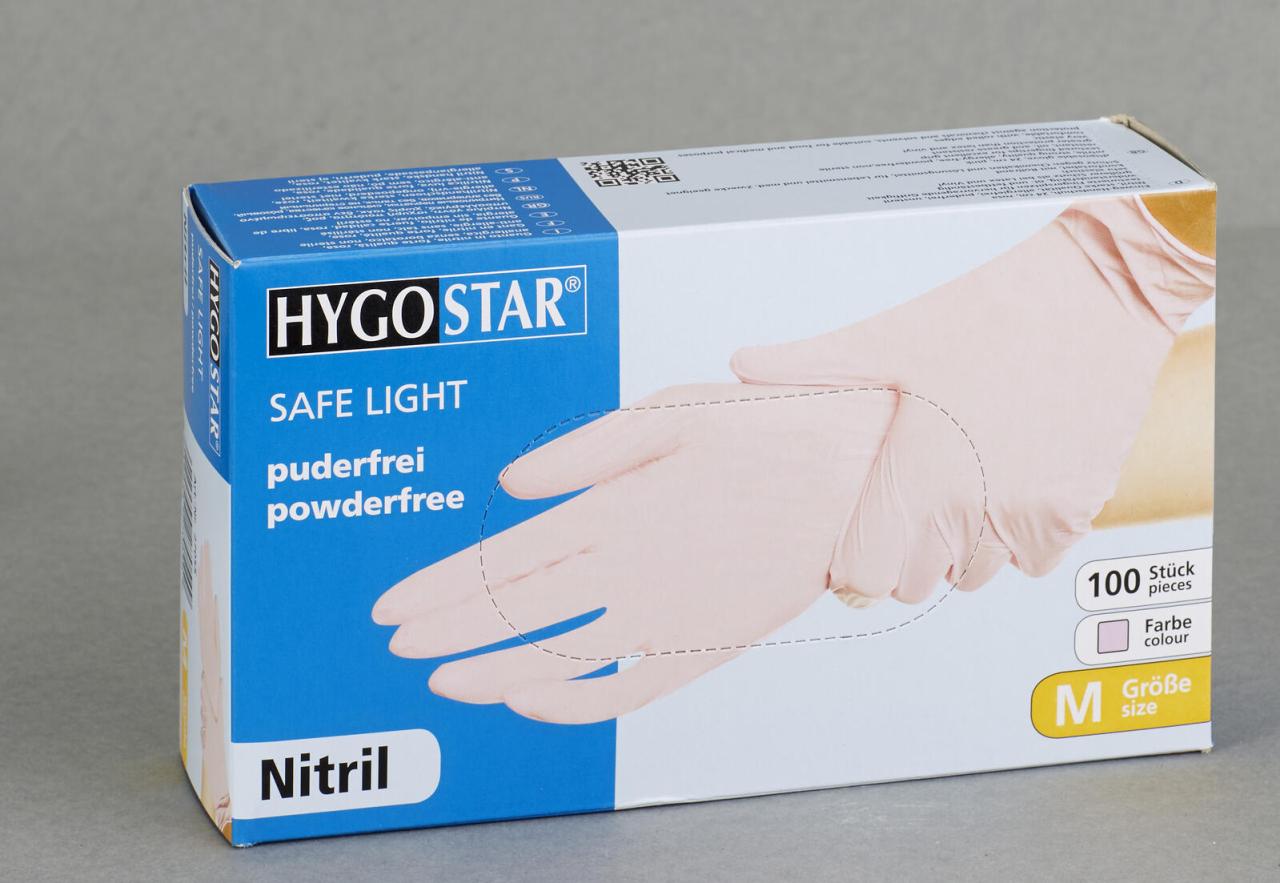 HYGOSTAR Einmalhandschuhe M pink SAFE LIGHT von HYGOSTAR