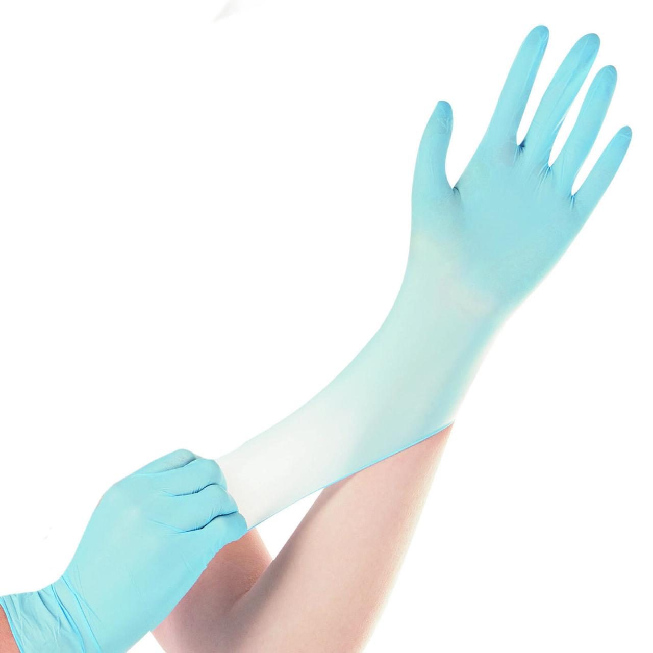 HYGOSTAR Einmalhandschuhe XL blau SAFE SUPER STRETCH von HYGOSTAR