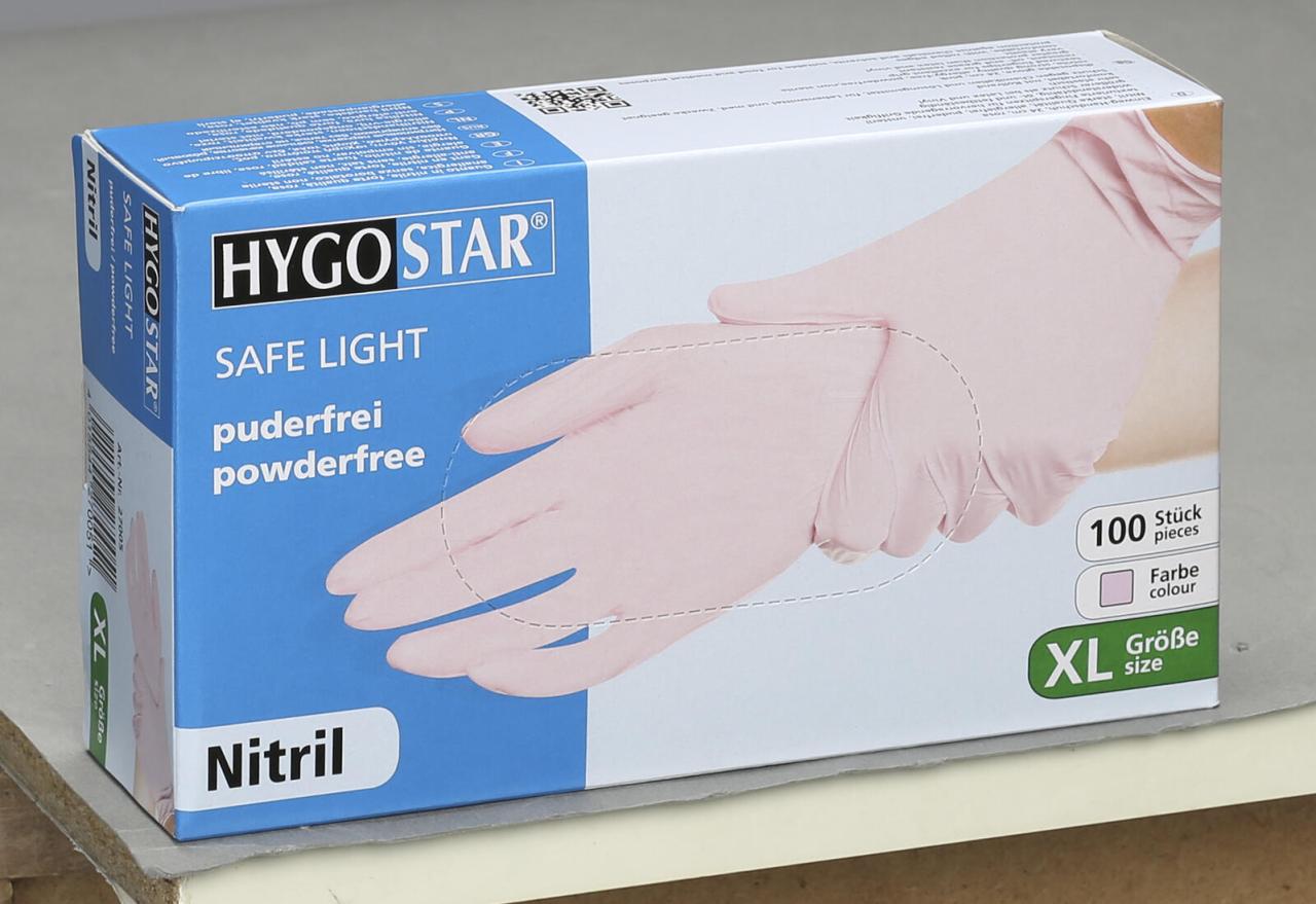 HYGOSTAR Einmalhandschuhe XL pink SAFE LIGHT von HYGOSTAR