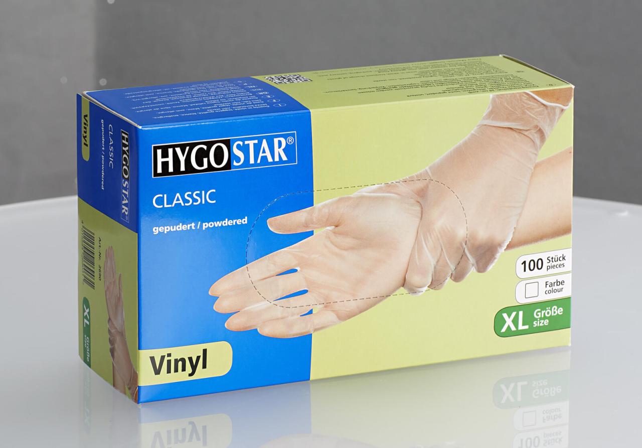 HYGOSTAR Einmalhandschuhe XL weiß CLASSIC von HYGOSTAR