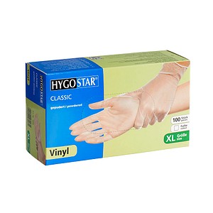 HYGOSTAR unisex Einmalhandschuhe CLASSIC transparent Größe XL 100 St. von HYGOSTAR