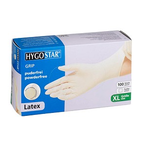 HYGOSTAR unisex Einmalhandschuhe GRIP weiß Größe XL 100 St. von HYGOSTAR