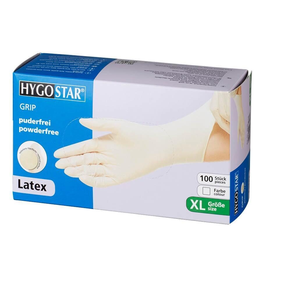 HYGOSTAR unisex Einmalhandschuhe GRIP weiß Größe XL - 100 Stück von HYGOSTAR
