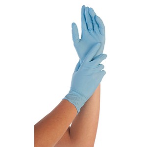 HYGOSTAR unisex Einmalhandschuhe SAFE LIGHT blau Größe L 100 St. von HYGOSTAR