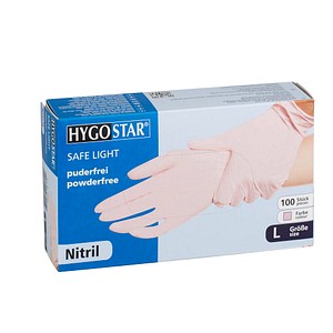 HYGOSTAR unisex Einmalhandschuhe SAFE LIGHT lila Größe L 100 St. von HYGOSTAR