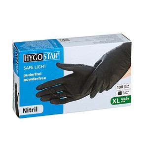 HYGOSTAR unisex Einmalhandschuhe SAFE LIGHT schwarz Größe XL 100 St. von HYGOSTAR