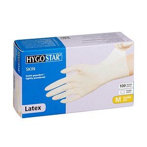 HYGOSTAR unisex Einmalhandschuhe SKIN weiß Größe M 100 St. von HYGOSTAR