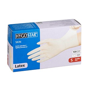 HYGOSTAR unisex Einmalhandschuhe SKIN weiß Größe S 100 St. von HYGOSTAR