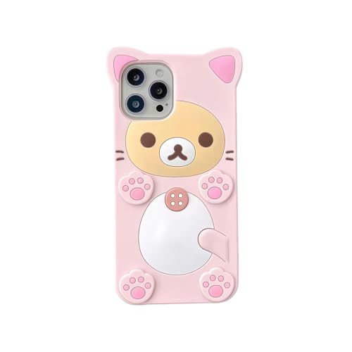Niedliche Kawaii 3D-Handyhülle kompatibel mit iPhone 12 Pro Max 6,7 Zoll Cartoon Rosa Bär Design Mode Cool Lustige Hülle Weiche TPU Schutzhülle Silikon Cover für Mädchen Frauen Kinder Rosa Niedliche Kawaii 3D-Handyhülle kompatibel mit iPhone 12 Pro Max 6,7 Zoll Cartoon Rosa Bär Design Mode Cool Lustige Hülle Weiche TPU Schutzhülle Silikon Cover für Mädchen Frauen Kinder Rosa von HYHMXB