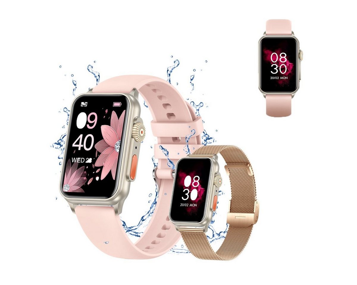 HYIEAR Damen-Smartwatch, wasserdichte IP67-Uhr, 1,57-Zoll-Touchscreen Smartwatch (1.77 cm, Android) von HYIEAR