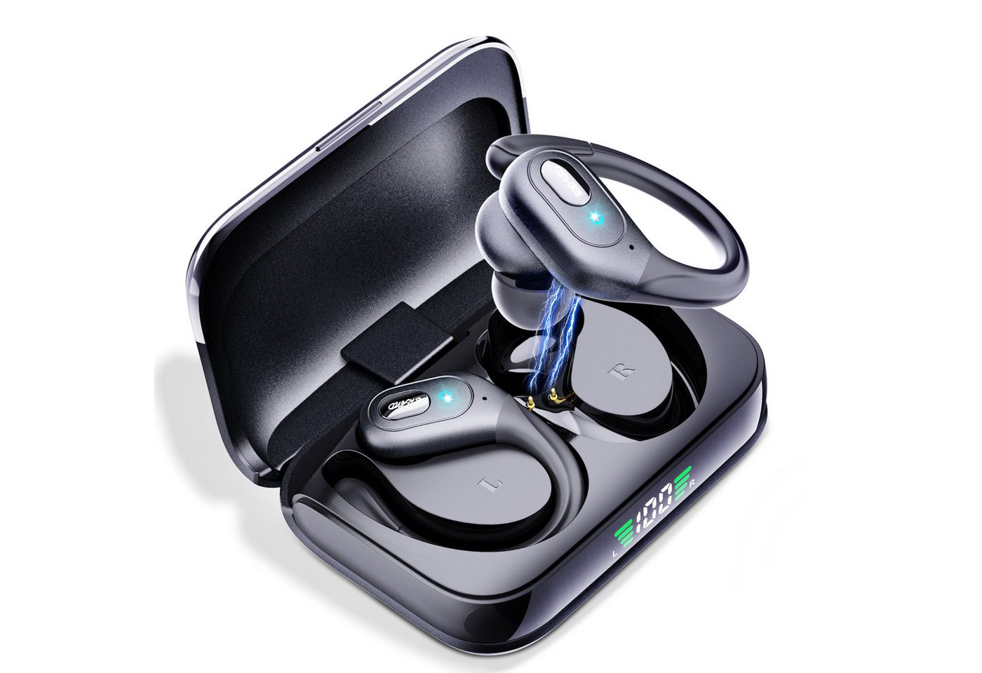 HYIEAR Kopfhörer Bluetooth On-Ear-Kopfhörer,IPX5 Wasserdicht In-Ear-Kopfhörer (Siri, Bluetooth, Sprachsteuerung,Regen- und schmutzabweisend. geringer Stromverbrauch) von HYIEAR
