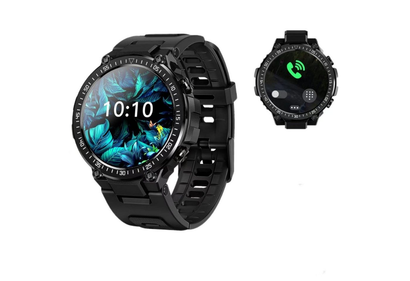 HYIEAR Smartwatch,Armbanduhr herren,Herrenarmbanduhr,Armbanduhren für herren Smartwatch, 1-tlg., Wird mit USB-Ladekabel geliefert., Sportarmbänder, Fitnessuhren, Gesundheitsfunktionen von HYIEAR