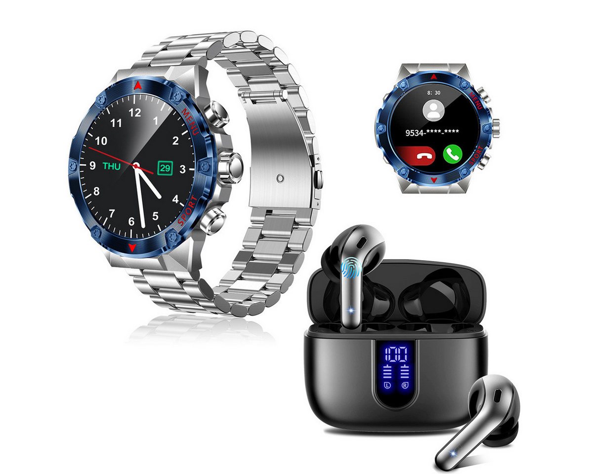 HYIEAR Smartwatch Damen Herren, 1,43, Kabelloses Bluetooth 5.3 Smartwatch, Wird mit USB-Ladekabel geliefert., Sportarmbänder, Gesundheitsfunktionen, individuelle Zifferblätter" von HYIEAR