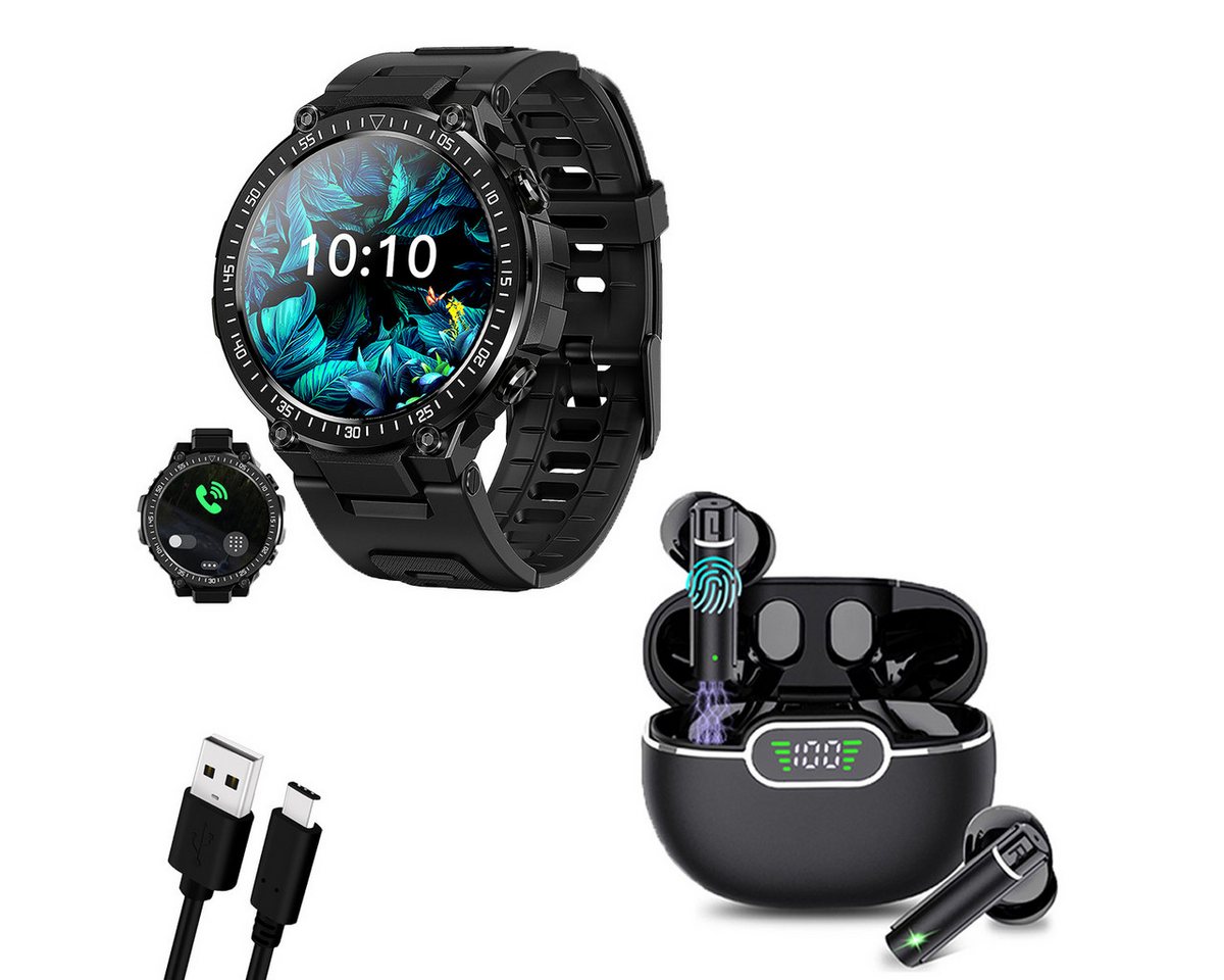 HYIEAR Smartwatch für Damen und Herren, 1,39 Zoll OLED, Bluetooth-Headset 5.3 Smartwatch (Android/IOS) von HYIEAR