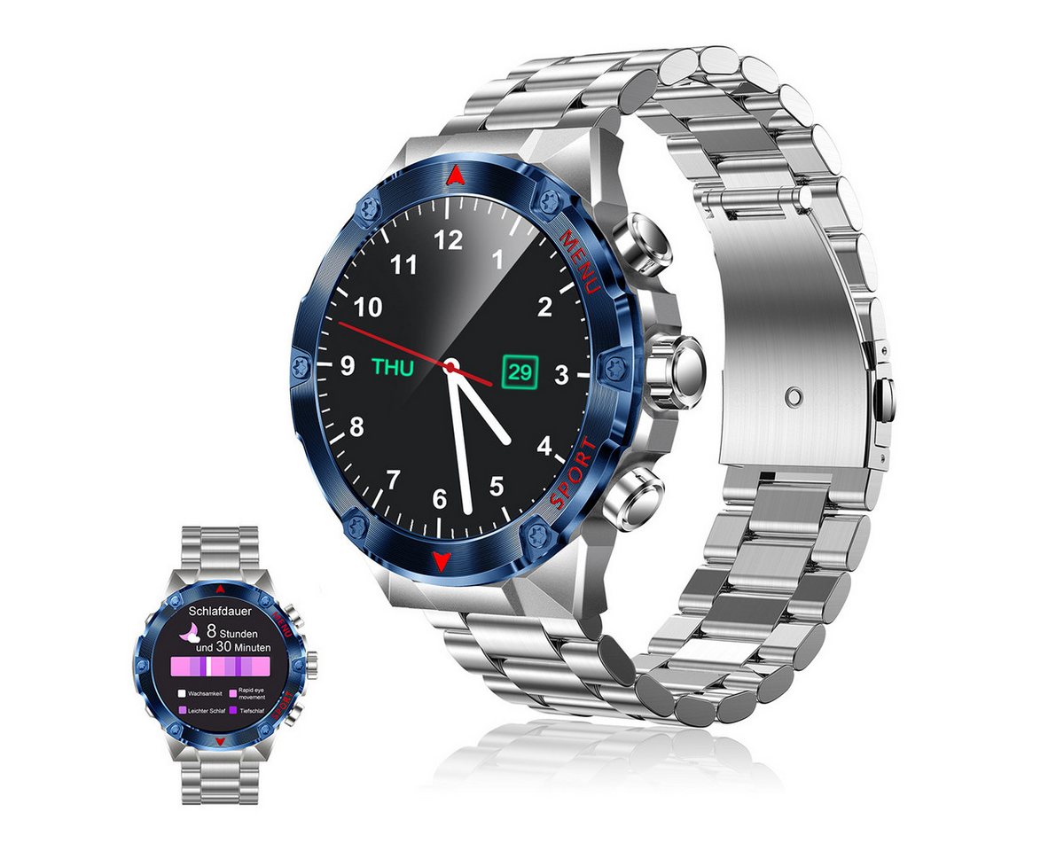 HYIEAR Smartwatch für Damen und Herren, IP67 wasserdicht, Herren, 1,43 Smartwatch (Android), Wird mit UsB-Ladekabel geliefert.x, Sportarmbander, Gesundheitsfunktionen,individuelle Ziferblätter" von HYIEAR