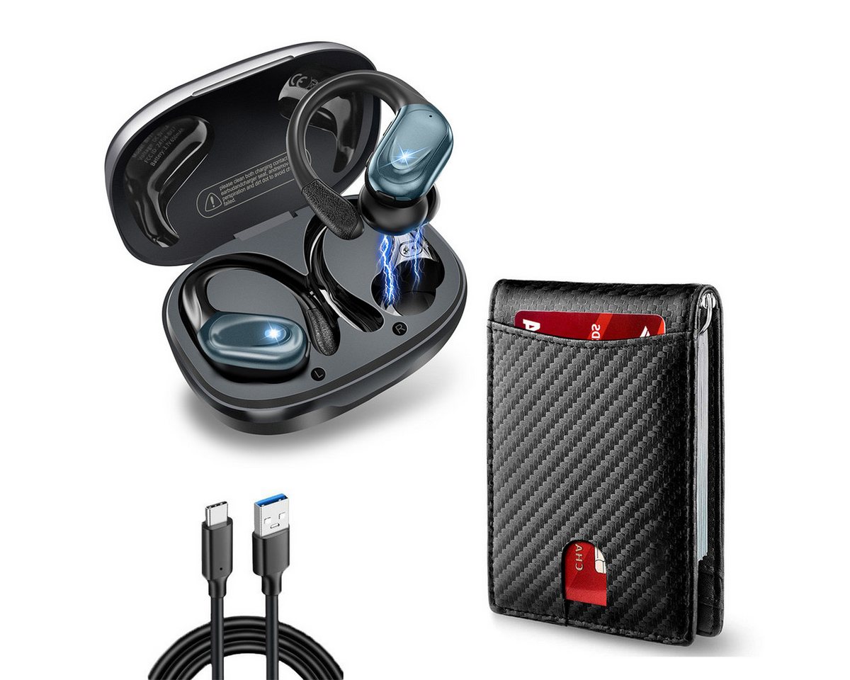 HYIEAR kopfhörer kabellos bluetooth 5.3. Portmonee mit RFID-Schutz. wireless In-Ear-Kopfhörer (Siri, Bluetooth, Bluetooth, Rauschunterdrückung, Touch Control, Voice Assistant) von HYIEAR
