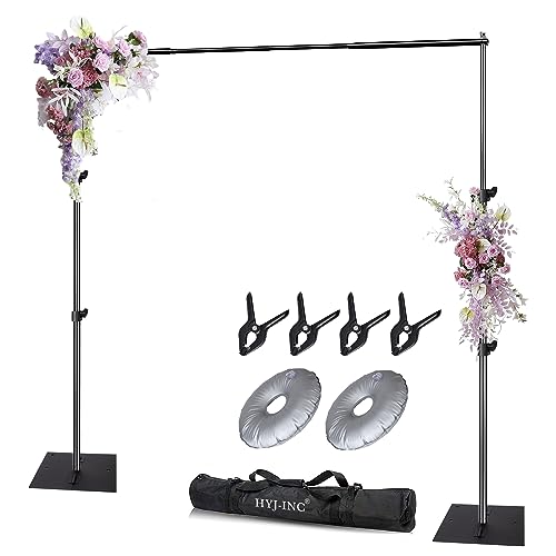 HYJ-INC Rohr- und Drapier-Fotografie-Hintergrundständer-Set, verstellbarer Foto-Hintergrundständer, 3 x 2 m, mit Metallsockel, für Partys, Hochzeiten, Geburtstagsfeiern, Veranstaltungen, Fotoautomaten HYJ-INC Rohr- und Drapier-Fotografie-Hintergrundständer-Set, verstellbarer Foto-Hintergrundständer, 3 x 2 m, mit Metallsockel, für Partys, Hochzeiten, Geburtstagsfeiern, Veranstaltungen, Fotoautomaten von HYJ-INC
