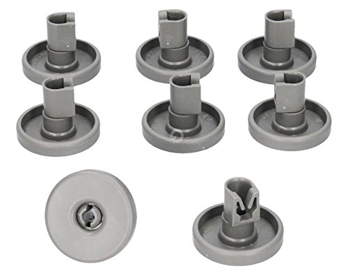 8 x Geschirrspülerrollen unten unten Korb Laufrollen & Clip Achse für Electrolux 50286965004 50269971003 40 mm von HYJ