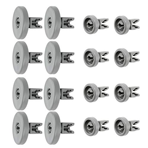 8 x obere Korbrollen für Geschirrspüler + 8 x untere Geschirrspülerkorb-Rollen für Dishlex DX103WK DX203SK WDF901SA WDF901WA 50286965-004 von HYJ