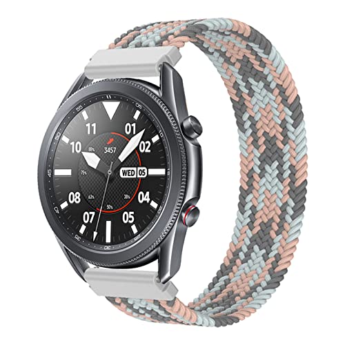 HYKEJI Geflochtenes Solo Loop Armband Kompatibel mit Samsung Galaxy Watch 4 40mm/44mm Armband, Elastisches Ersatzarmbänder für Samsung Watch 4 Classic 42mm/46mm (S:150-160MM,21) von HYKEJI