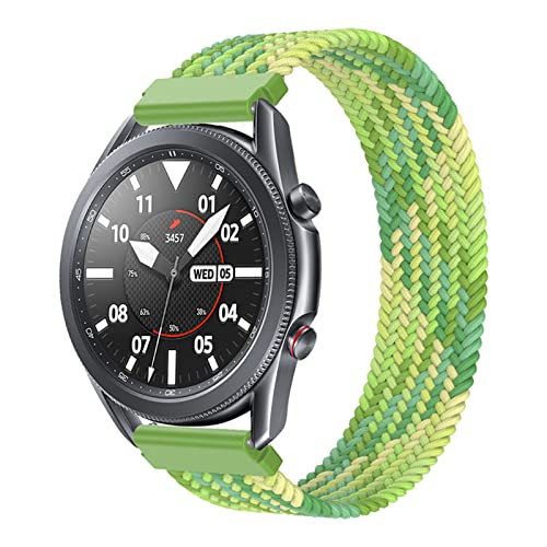 HYKEJI Geflochtenes Solo Loop Armband Kompatibel mit Samsung Galaxy Watch 4 40mm/44mm Armband, Elastisches Ersatzarmbänder für Samsung Watch 4 Classic 42mm/46mm (XL:180-190MM,34) von HYKEJI