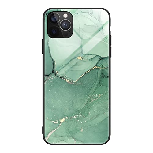 HYKEJI Hülle für iPhone 11 Pro Max Hülle, Handyhülle iPhone 11 Pro Max Marmor Gehärtetes Glas UltraDünn Hard Back mit Weichem TPU Farbverlaufs Handyhülle kompatibel mit iPhone 11 Pro Max (G) von HYKEJI