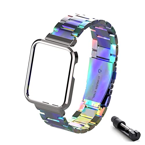 HYKEJI Metall Armband für Xiaomi Mi Watch Lite/Redmi Watch Armband, Xiaomi Mi Watch Lite Verstellbare Edelstahl Ersatzbänder Armband Kompatibel mit Xiaomi Mi Watch Lite/Redmi Watch (H) von HYKEJI