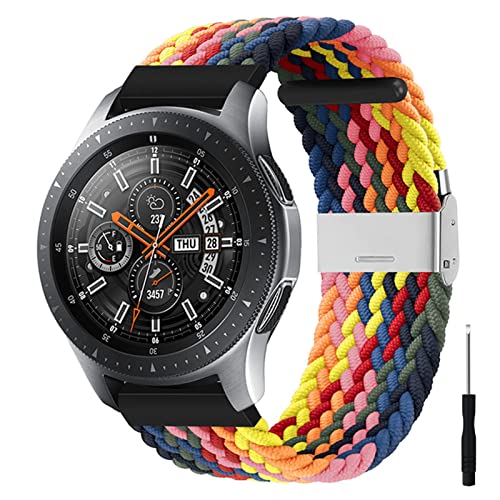 HYKEJI Nylon Armband Kompatibel mit Huawei Watch GT2 42mm Armband, Geflochten Einstellbar Elastisch Dehnbarer Ersatz Sport für (2) von HYKEJI