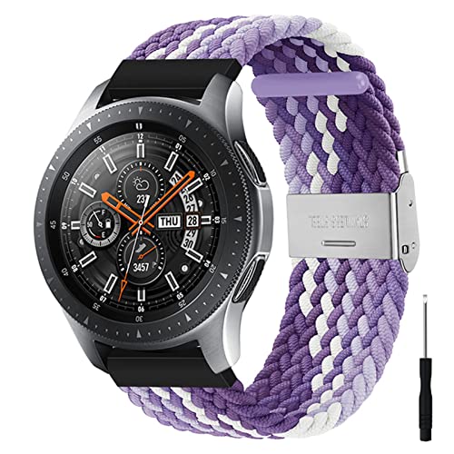 HYKEJI Nylon Armband Kompatibel mit Huawei Watch GT3 42mm Armband, Huawei Watch GT3 42mm Armband Nylon Geflochten Einstellbar Elastisch Dehnbarer Ersatz Sport Armband für Huawei Watch GT3 42mm (16) von HYKEJI