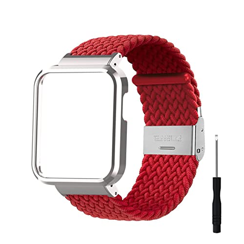 HYKEJI Nylon Armband Kompatibel mit Xiaomi Mi Watch Lite/Redmi Watch Armband, Nylon Geflochten Einstellbar Elastisch Dehnbarer Ersatz Sport Armband für Xiaomi Mi Watch Lite/Redmi Watch (L) von HYKEJI
