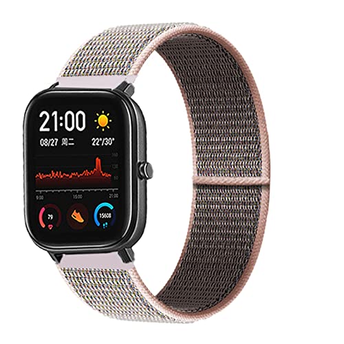 HYKEJI Nylon Solo Loop Armband Kompatibel mit Amazfit GTS Armband, Amazfit GTS Nylon Armbänder Uhrenarmband Sport Ersatzband für Amazfit GTS Armband (6) von HYKEJI
