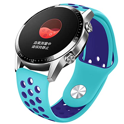 HYKEJI Sport Armband Kompatibel mit Huawei Watch GT3 42mm Armband, Atmungsaktives Weiches Silikon Ersatz Armband für Huawei Watch GT3 42mm (M) von HYKEJI