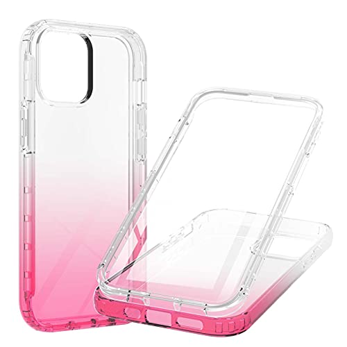 Hülle für iPhone 13 Pro Max Hülle 360 Grad Handyhülle Full Schutz Cover 2in1 Separat Hart PC Zurück + Weich TPU Vorderseite Vorne und Hinten Schutzhülle kompatibel mit iPhone 13 Pro Max (Rosa) von HYKEJI