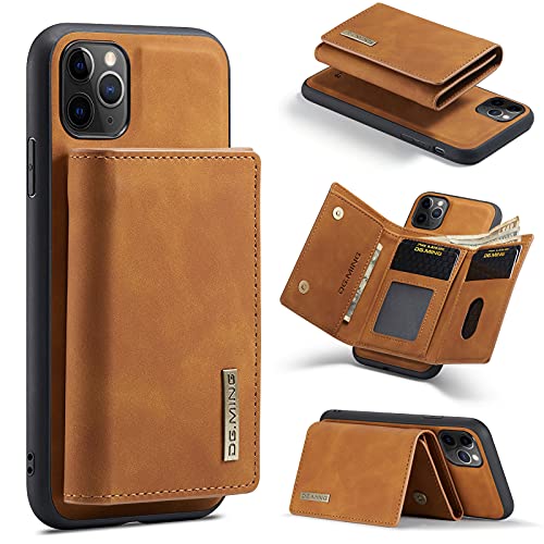 HYKEJJ Handyhülle für iPhone 11 Pro hülle Leder Schutzhülle Geldbörse, Abnehmbare Magnetverschluss Handyhülle, mit Card Slots und magnetischer Back Cover Case kompatibel mit iPhone 11 Pro (C) von HYKEJJ