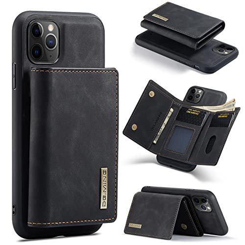 HYKEJJ Handyhülle für iPhone 11 Pro hülle Leder Schutzhülle Geldbörse, Abnehmbare Magnetverschluss Handyhülle, mit Card Slots und magnetischer Back Cover Case kompatibel mit iPhone 11 Pro (E) von HYKEJJ