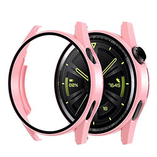 HYKEJJ Hülle Kompatibel mit Huawei Watch GT3 42mm Schutzhülle, Hülle Huawei Watch GT3 42mm Allround-PC-Gehäuse mit gehärtetem Glas, Bumper Drop Schutz Hülle für Huawei Watch GT3 42mm (B) von HYKEJJ