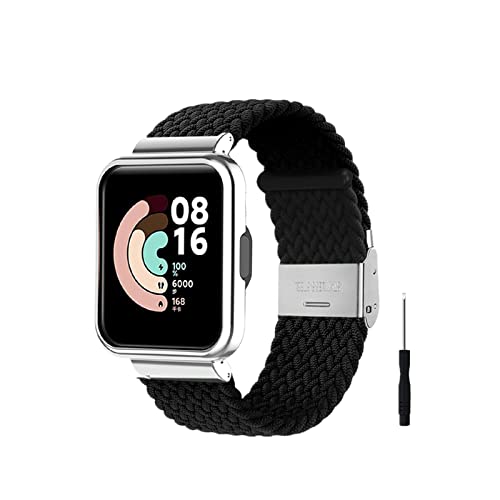 HYKEJJ Nylon Armband Kompatibel mit Xiaomi Redmi Watch 2 Lite Armband, Nylon Geflochten Einstellbar Elastisch Dehnbarer Ersatz Sport Armband für Xiaomi Redmi Watch 2 Lite (J) von HYKEJJ